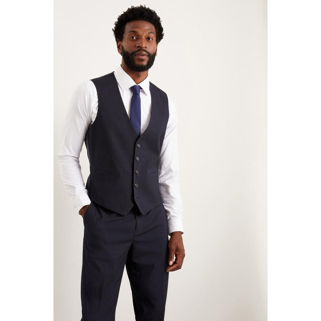 Navy - Front - Burton Mens Essential Plus Tailored Vest