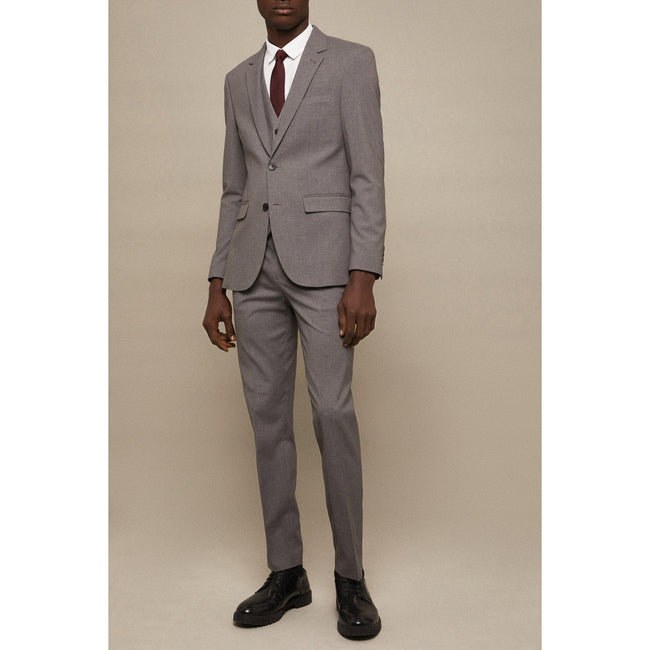 Light Grey - Front - Burton Mens Essential Plus Tailored Suit Jacket