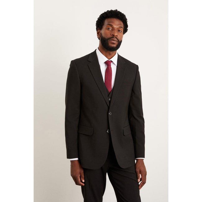 Black - Front - Burton Mens Essential Plus Tailored Suit Jacket