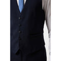 Navy - Close up - Burton Mens Essential Tailored Vest