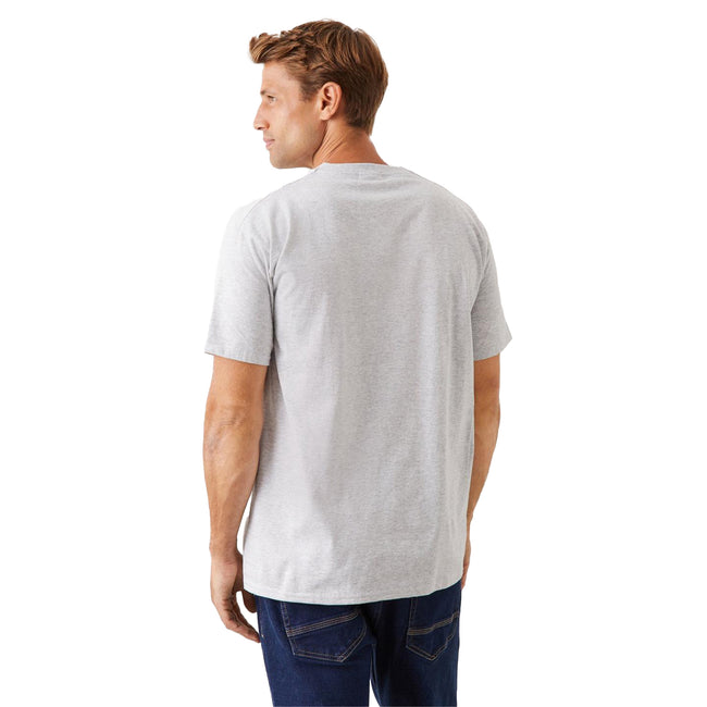 Light Grey - Back - Burton Mens Multi Zig Zag T-Shirt