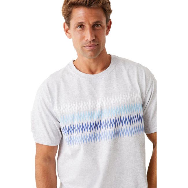 Light Grey - Side - Burton Mens Multi Zig Zag T-Shirt