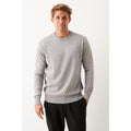 Light Grey - Front - Burton Mens Crew Neck Long-Sleeved Sweater