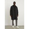 Charcoal - Front - Burton Mens Textured Wool Car Coat