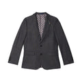 Gray - Front - Burton Mens Textured Slim Suit Jacket