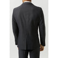 Gray - Back - Burton Mens Textured Slim Suit Jacket