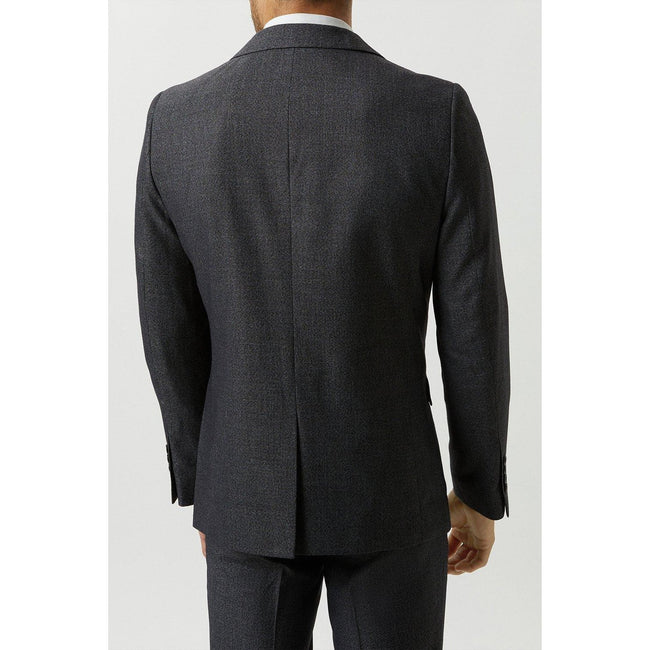 Gray - Back - Burton Mens Textured Slim Suit Jacket