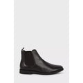Black - Back - Burton Mens Leather Chelsea Boots