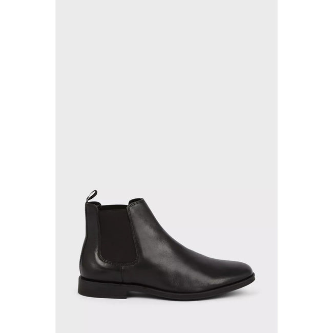 Black - Back - Burton Mens Leather Chelsea Boots