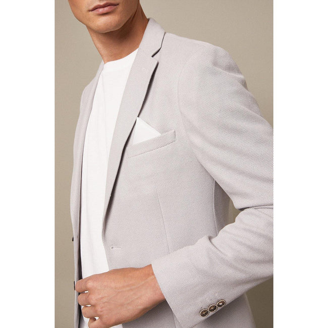 Light Grey - Lifestyle - Burton Mens Patch Pocket Slim Blazer