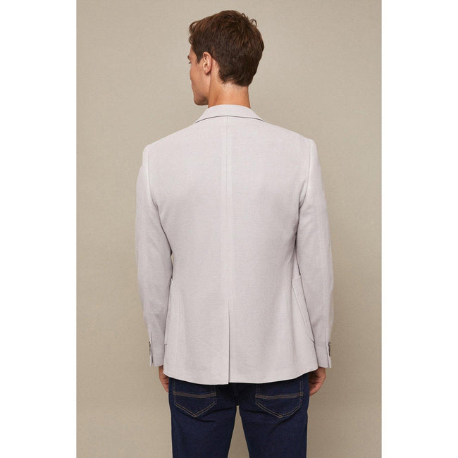 Light Grey - Back - Burton Mens Patch Pocket Slim Blazer
