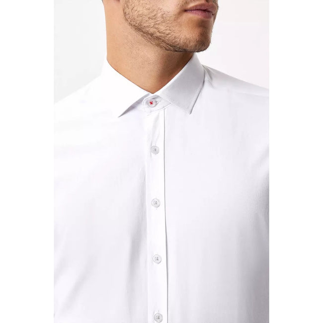 White - Side - Burton Mens Performance Slim Formal Shirt