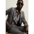 Gray - Pack Shot - Burton Mens Jersey Slim Suit Jacket