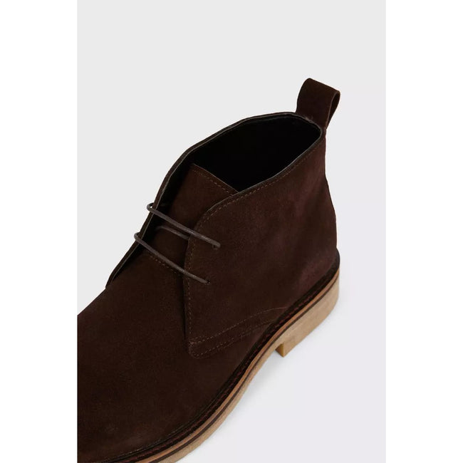 Brown - Back - Burton Mens Suede Desert Boots