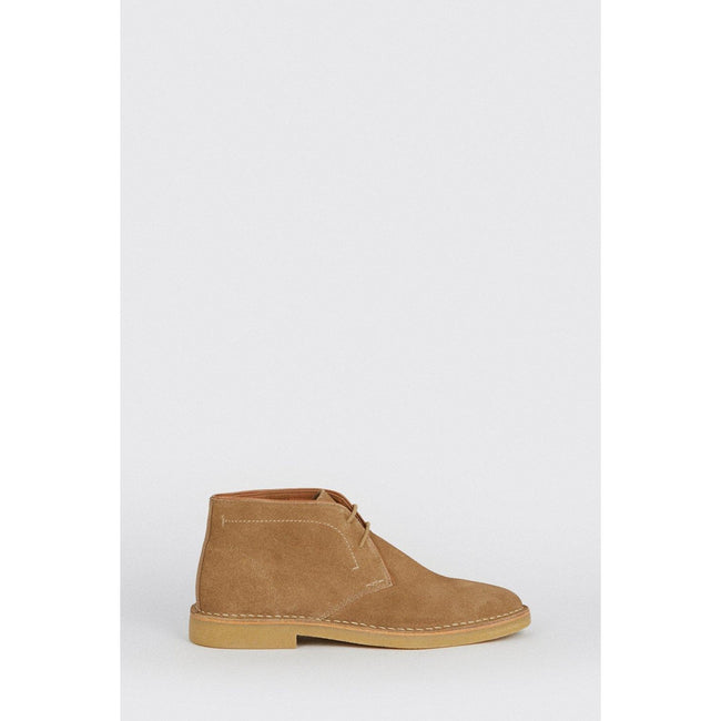Stone - Front - Burton Mens Suede Desert Boots
