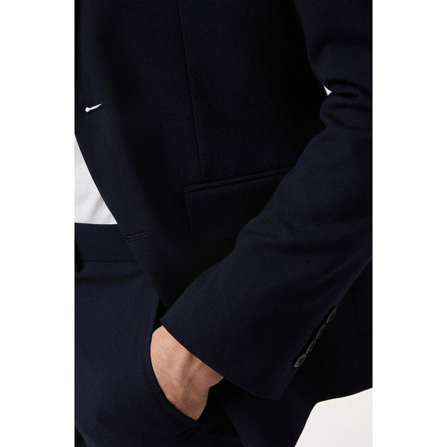 Navy - Side - Burton Mens Essential Single-Breasted Tailored Suit Jacket