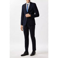 Navy - Close up - Burton Mens Essential Single-Breasted Tailored Suit Jacket