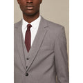 Light Grey - Side - Burton Mens Essential Single-Breasted Tailored Suit Jacket