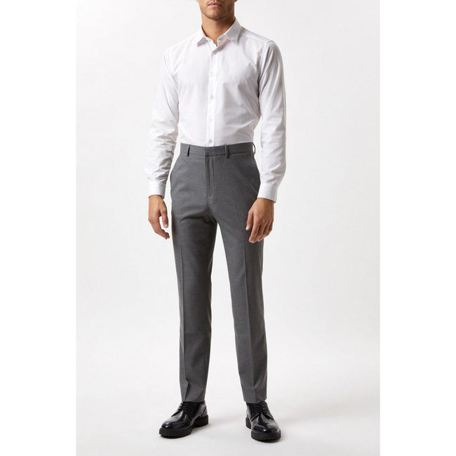 Light Grey - Pack Shot - Burton Mens Essential Slim Suit Trousers