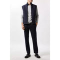 Navy - Pack Shot - Burton Mens Quilted Funnel Neck Vest