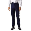 Blue - Front - Burton Mens Wool Plain Slim Suit Trousers