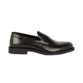 Black - Front - Burton Mens Leather Slip-on Loafers