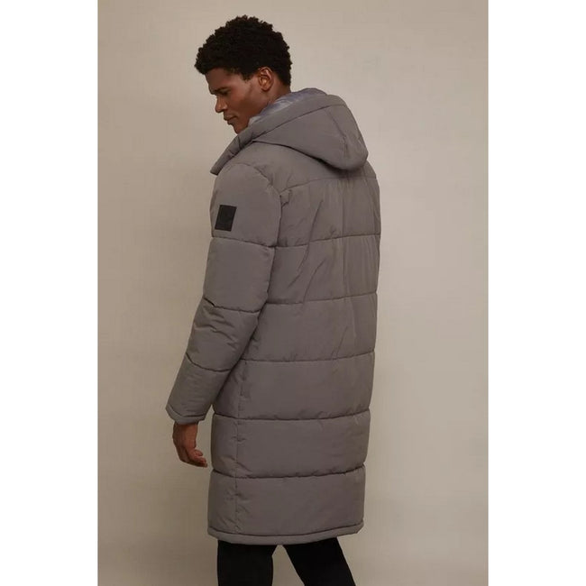 Charcoal - Back - Burton Mens Hooded Longline Puffer Jacket