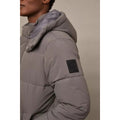 Charcoal - Side - Burton Mens Hooded Longline Puffer Jacket