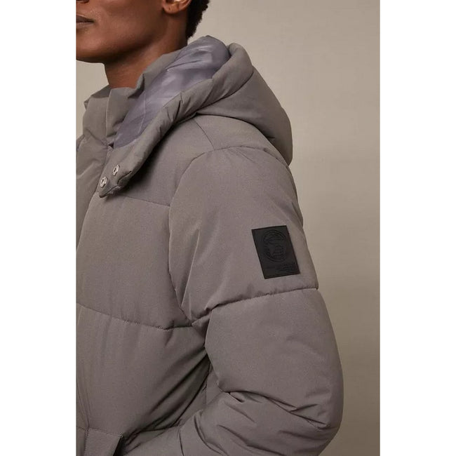 Charcoal - Side - Burton Mens Hooded Longline Puffer Jacket