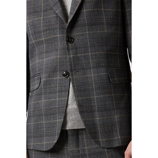 Gray - Side - Burton Mens Overcheck Slim Suit Jacket