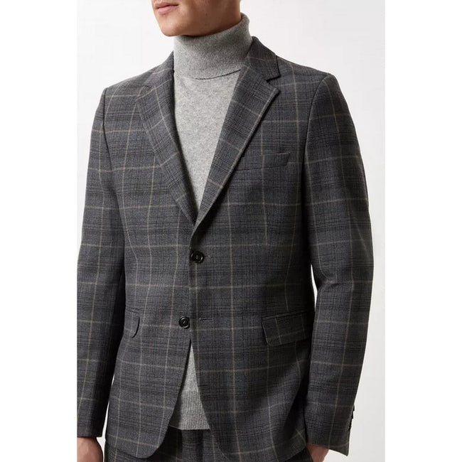 Gray - Pack Shot - Burton Mens Overcheck Slim Suit Jacket