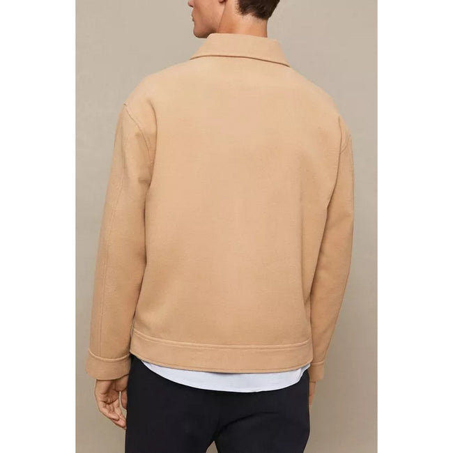 Camel - Back - Burton Mens Collared Jacket