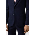 Navy - Pack Shot - Burton Mens Checked Tweed Slim Suit Jacket
