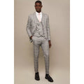 Gray - Lifestyle - Burton Mens Highlight Checked Slim Suit Trousers