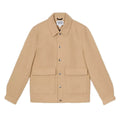 Camel - Front - Burton Mens Faux Wool Shirt Jacket