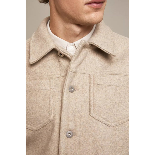 Neutral - Side - Burton Mens Faux Wool Regular Trucker Jacket