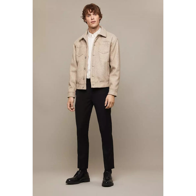 Neutral - Pack Shot - Burton Mens Faux Wool Regular Trucker Jacket