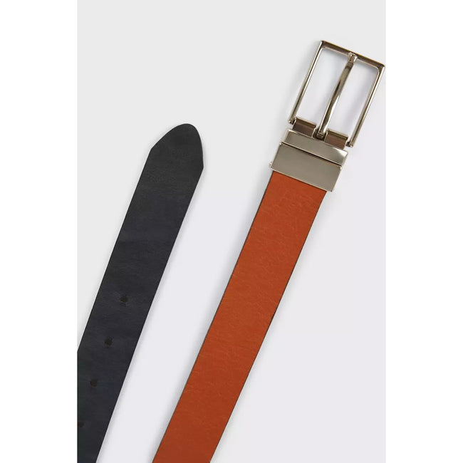 Tan - Back - Burton Mens Leather Reversible Belt