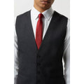 Charcoal - Side - Burton Mens Plain Wool Slim Vest