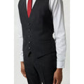 Charcoal - Lifestyle - Burton Mens Plain Wool Slim Vest