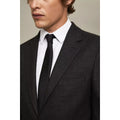 Black - Side - Burton Mens Textured Slim Suit Jacket