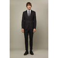 Black - Close up - Burton Mens Textured Slim Suit Jacket