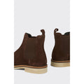 Brown - Back - Burton Mens Suede Chelsea Boots