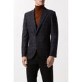 Navy-Rust - Lifestyle - Burton Mens Windowpane Check Single-Breasted Slim Blazer
