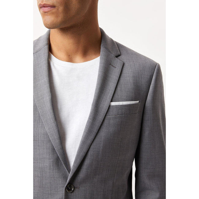 Gray - Lifestyle - Burton Mens Performance Single-Breasted Slim Suit Jacket