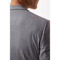 Gray - Close up - Burton Mens Performance Single-Breasted Slim Suit Jacket