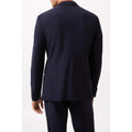 Navy - Back - Burton Mens Performance Single-Breasted Slim Suit Jacket