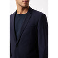 Navy - Side - Burton Mens Performance Single-Breasted Slim Suit Jacket