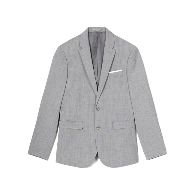 Gray - Front - Burton Mens Performance Single-Breasted Slim Suit Jacket