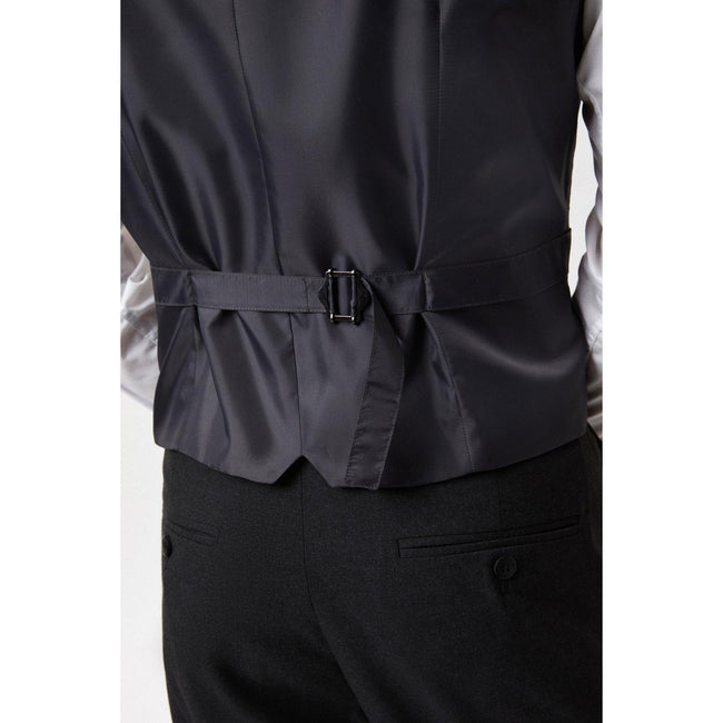 Charcoal - Pack Shot - Burton Mens Essential Single-Breasted Slim Vest